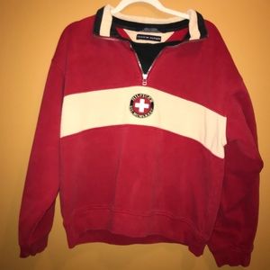Vintage 90s Tommy Hilfiger Quater Zip Sweater